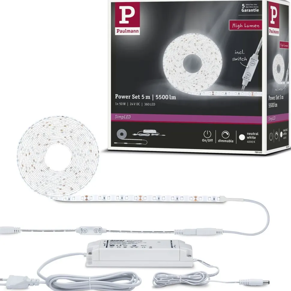 LED-valonauha Paulmann SimpLED Power, 1.5m, 17W, 1060lm/m, 4000K, 24VA