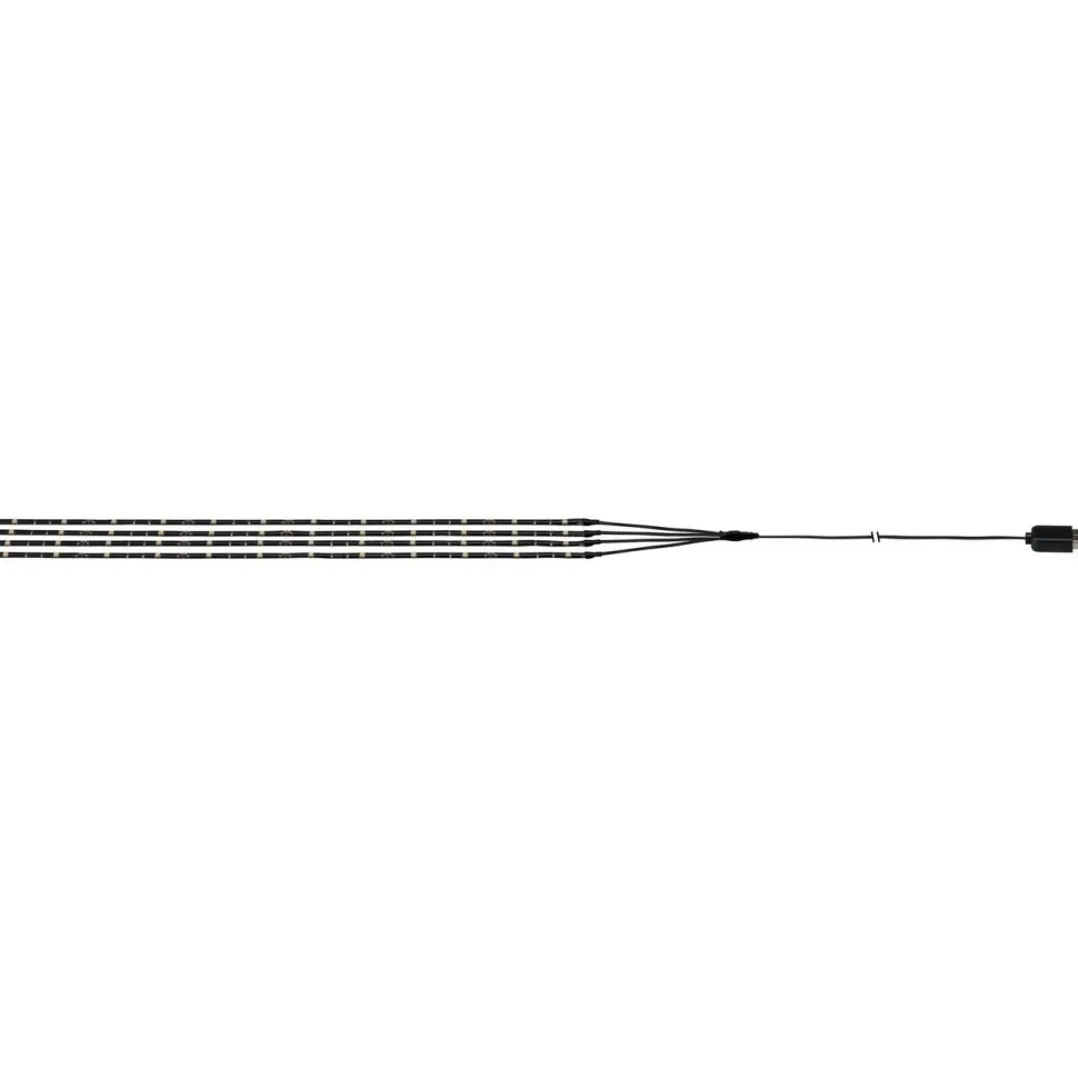 LED-valonauhasarja aurinkovarjoon Paulmann Parasol, USB, 4x40cm, 3000K, musta