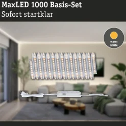 LED-valonauhasetti Paulmann MaxLED 1000, 1.5m, 11W, 1100lm/m, 4000K, 30VA, neutraali valkoinen