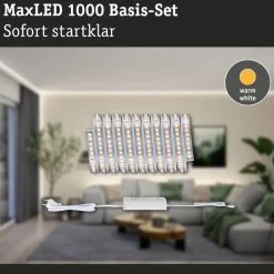 LED-valonauhasetti Paulmann MaxLED 1000, 1.5m, 11W, 1100lm/m, 4000K, 30VA, neutraali valkoinen