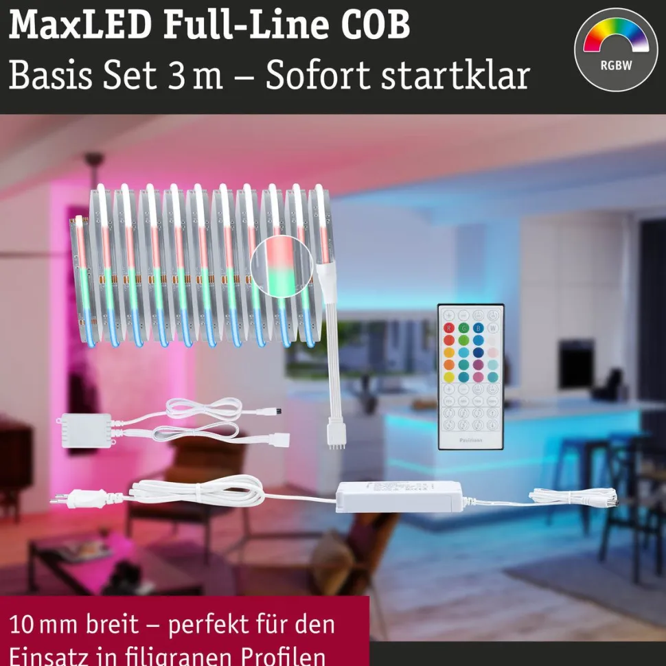 LED-valonauhasetti Paulmann MaxLED 500, COB, 1.5m, 10W, 530lm/m, RGBW+, 24VA