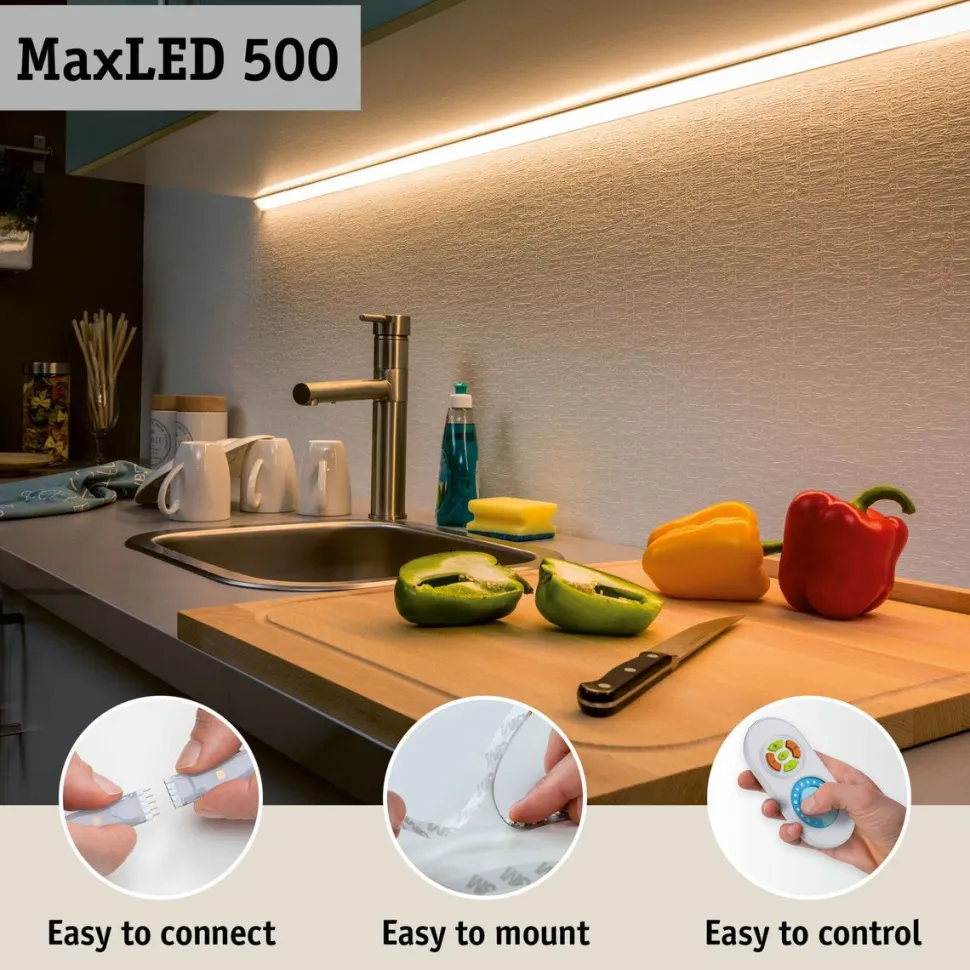 LED-valonauhasetti Paulmann MaxLED 500, COB, 1.5m, 10W, 530lm/m, RGBW+, 24VA