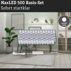 LED-valonauhasetti Paulmann MaxLED 500, 1.5m, 5.5W, 550lm/m, 4000K, 20VA, neutraali valkoinen