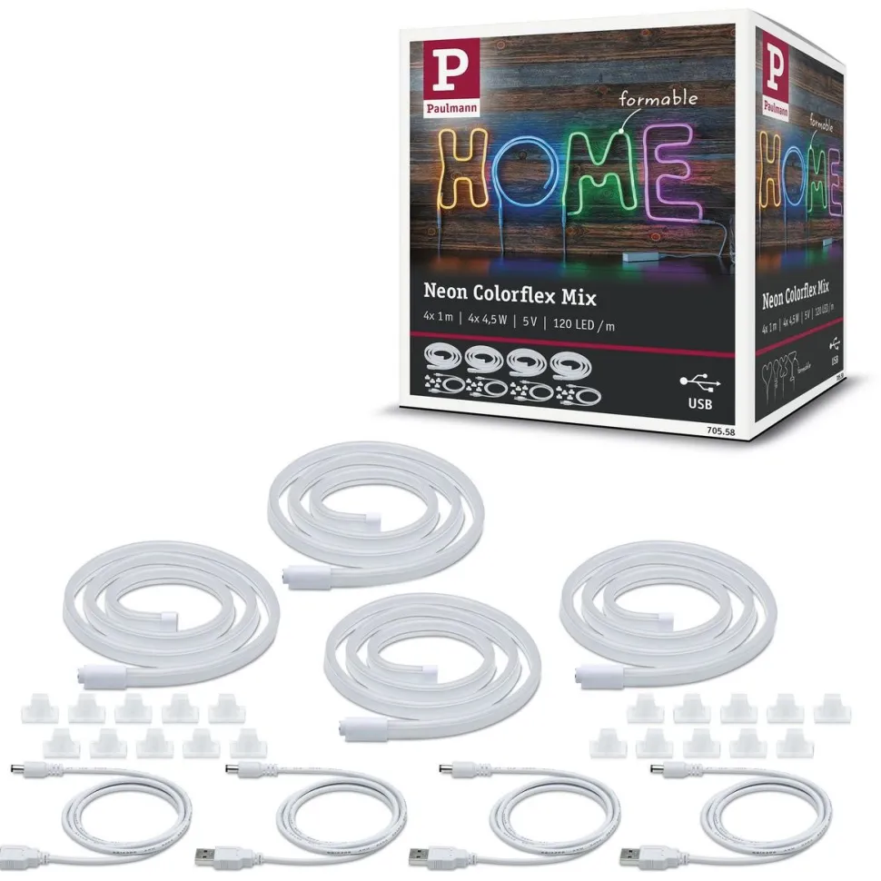 LED-valonauhat Paulmann Neon Colorflex, 4 väriä, 1m, 4x4,5W, 10lm/m