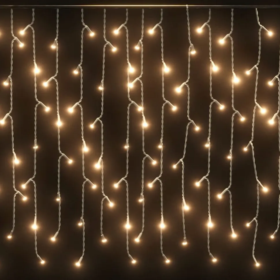 LED-valonauhaverho jääpuikot 10 m 400 LEDiä värikäs 8 toimintoa