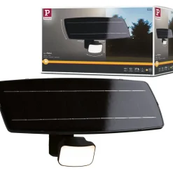 LED-valonheitin aurinkokennolla Paulmann Solar Flotas, hämäräohjattu liiketunnistin (HF), IP65, 3000K, 700lm, antrasiitti