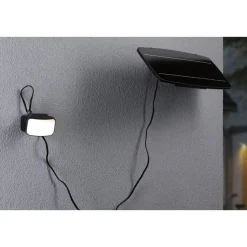 LED-valonheitin aurinkokennolla Paulmann Solar Flotas, hämäräohjattu liiketunnistin (HF), IP65, 3000K, 700lm, antrasiitti