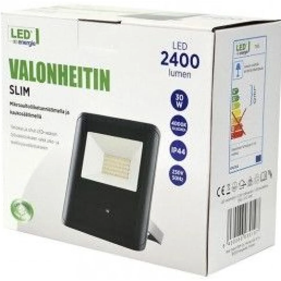 LED-valonheitin LED Energie Slim MW-liiketunnistimella 30W 2400 lm IP44