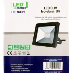 LED-valonheitin Led Energie Slim, 20W, 2000lm, 4500K