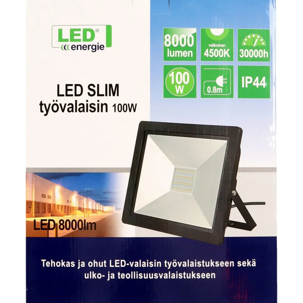 LED-valonheitin Led Energie Slim, 100W, 10000lm, 4500K