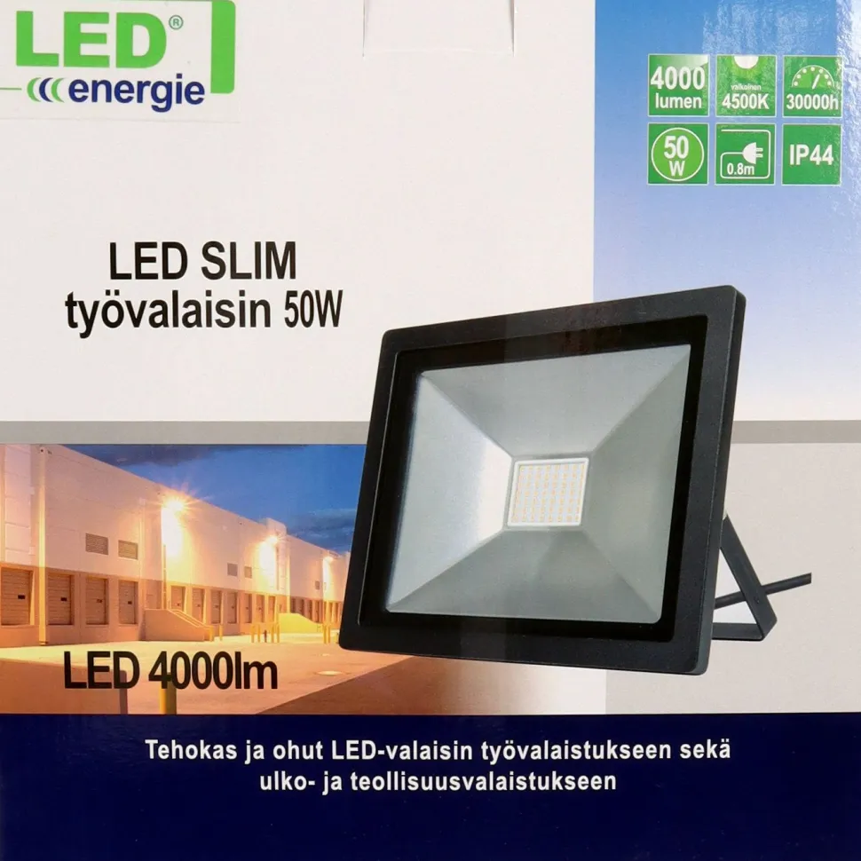 LED-valonheitin Led Energie Slim, 50W, 5000lm, 4500K