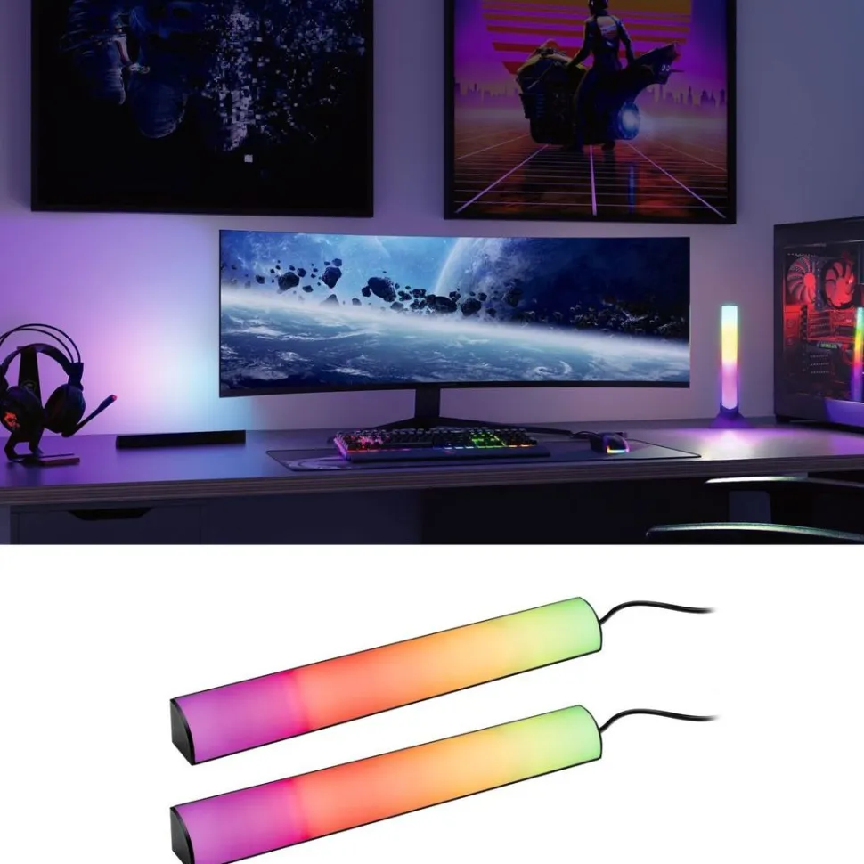 LED-valopalkki Paulmann EntertainLED, 2 kpl, 30.5cm, 2x0,6W, 2x24lm, RGB