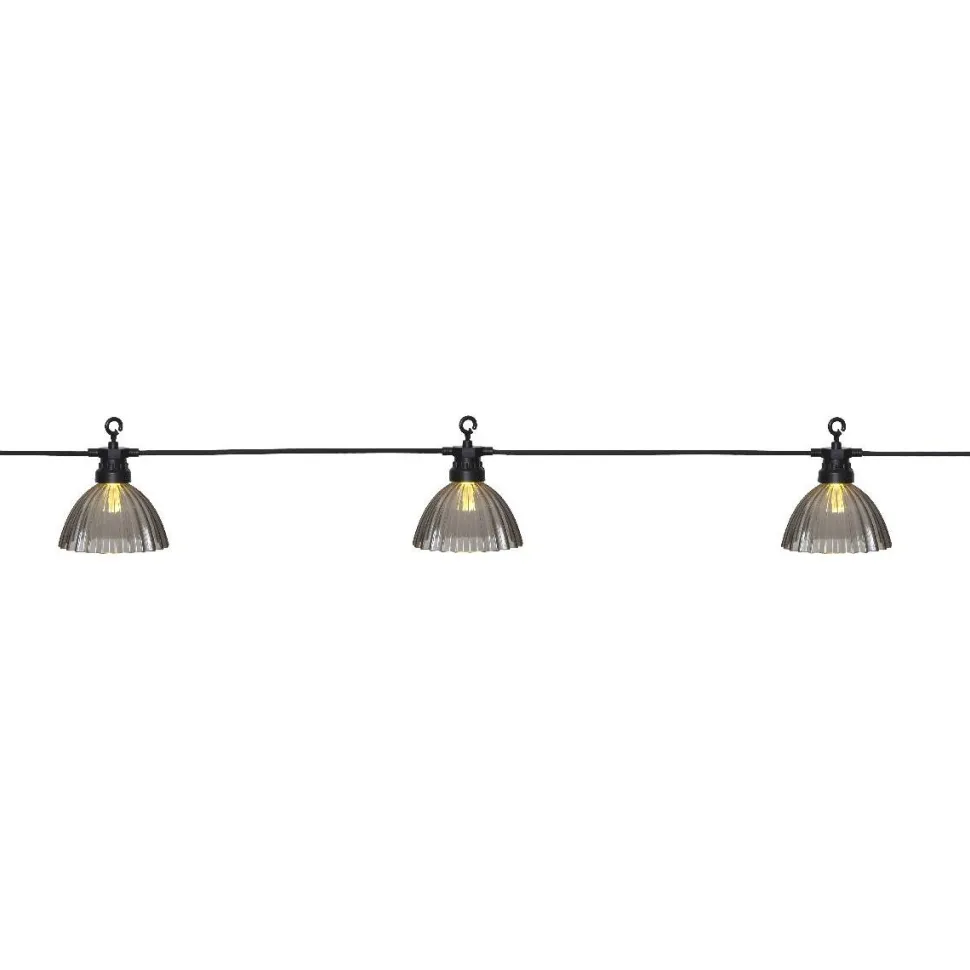 LED-valosarja Star Trading Circus Shade 12-osainen 495cm harmaa