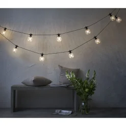LED-valosarja Star Trading Circus Comb, 10-osainen, 4.5m, musta/kirkas