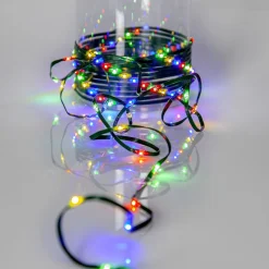LED-valosarja Star Trading Dew Drop Micro, 15m, vihreä/RGB
