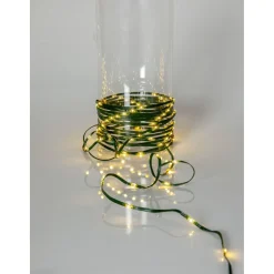 LED-valosarja Star Trading Dew Drop Micro, 15m, vihreä