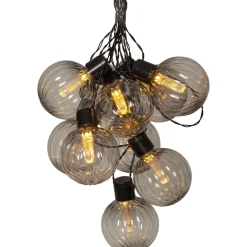 LED-valosarja Star Trading Archy, 10-osainen, 3.6m, musta/savunharmaa
