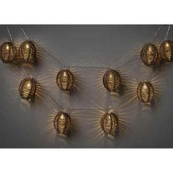 LED-valosarja House Nordic Carlisle, 180cm, IP44, paristokäyttöinen, ruskea