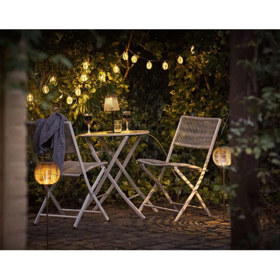LED-valosarja House Nordic Carlisle, 180cm, IP44, paristokäyttöinen, ruskea