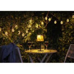 LED-valosarja House Nordic Carlisle, 180cm, IP44, paristokäyttöinen, ruskea