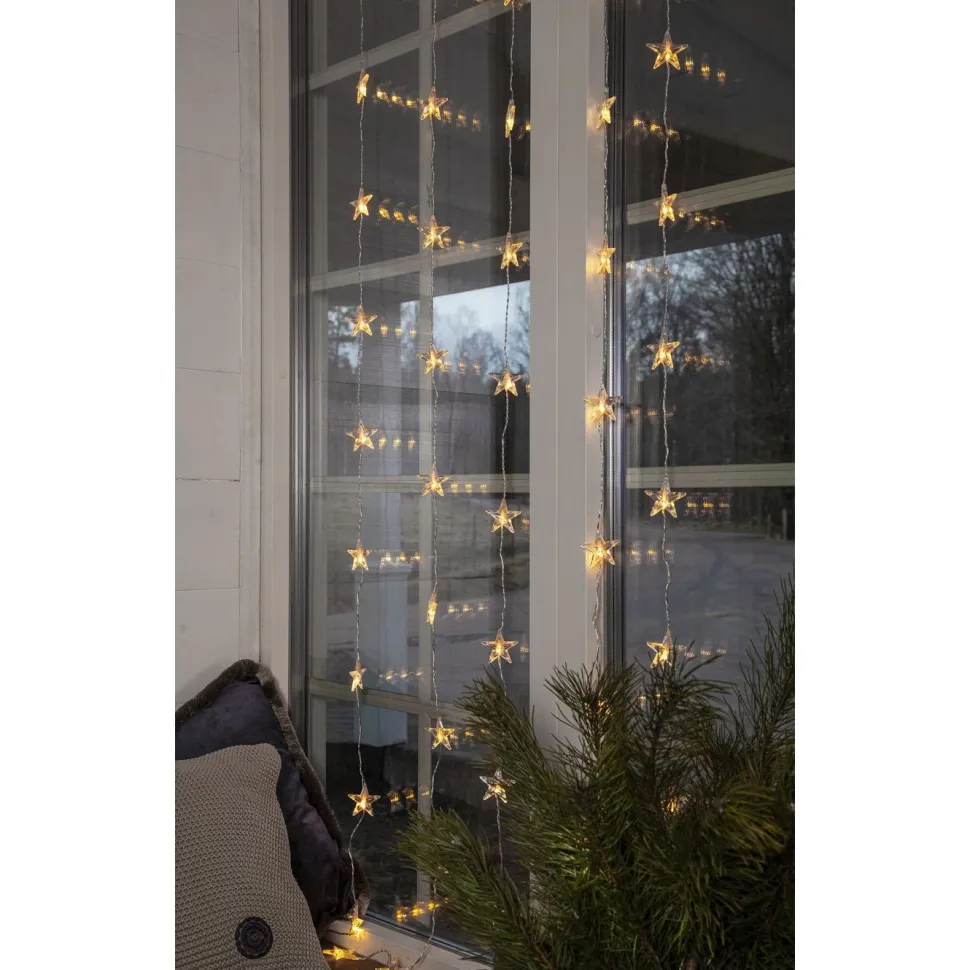 LED-valoverho Star Trading Star Curtain 180x40cm, läpinäkyvä