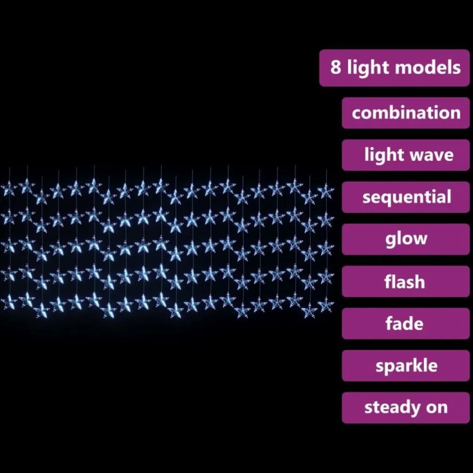 LED-valoverho tähtikeijuvalot 500 LEDiä värikäs