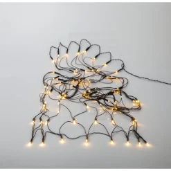 LED-valoverkko Star Trading Akku, 80-osainen, 150x80cm, musta