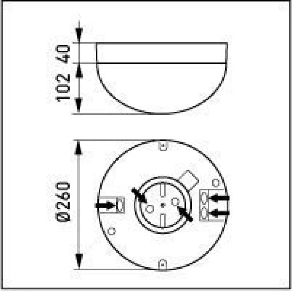 LED-yleisvalaisin Ensto AVR4 IP44 10W/840 Ø260x142 mm valkoinen