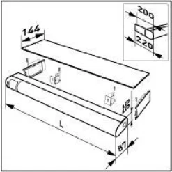 LED-yleisvalaisin Ensto Jono AVR66 IP44 550 mm 7W/840 pistorasialla