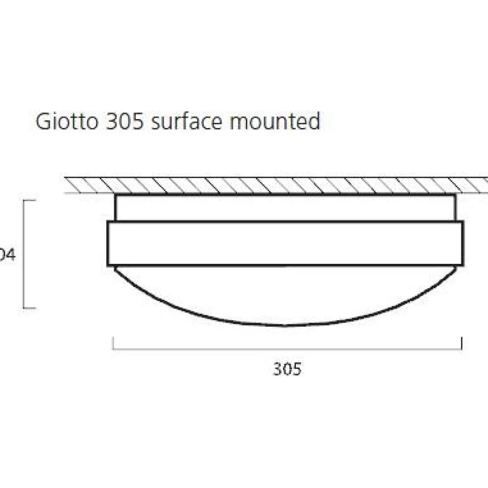 LED-yleisvalaisin Lumiance Giotto ø305 mm pinta-asennettava 19 W 3000 K IP44 valkoinen