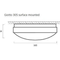 LED-yleisvalaisin Lumiance Giotto ø305 mm pinta-asennettava 19 W 4000 K IP44 valkoinen
