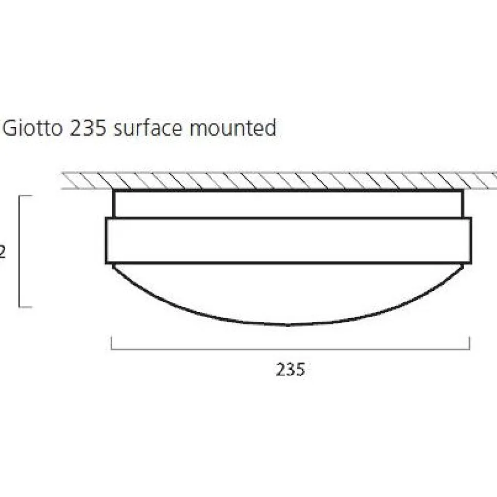 LED-yleisvalaisin Lumiance Giotto 235 ø265 mm pinta-asennettava 12 W 3000 K IP44 valkoinen