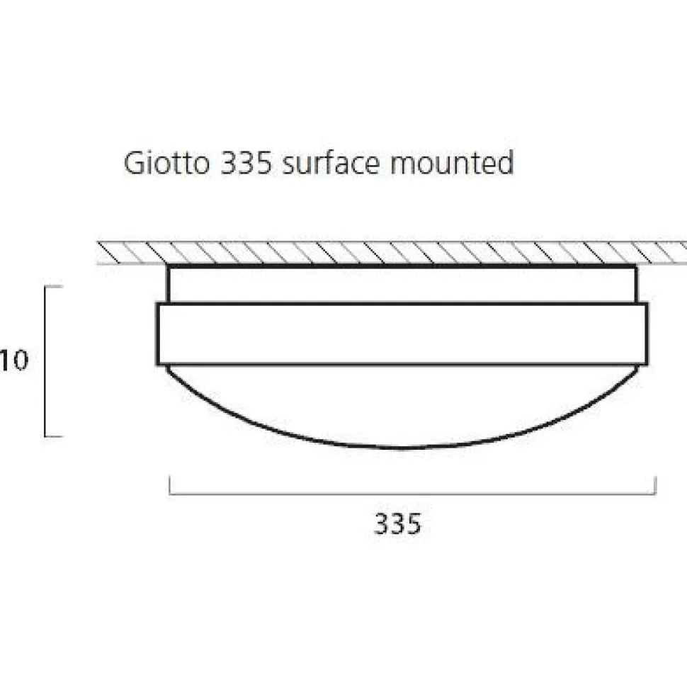 LED-yleisvalaisin Lumiance Giotto ø335 mm pinta-asennettava 23 W 3000 K IP44 valkoinen