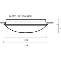 LED-yleisvalaisin Lumiance Giotto ø305 mm uppoasennettava 19 W 3000 K IP44 valkoinen