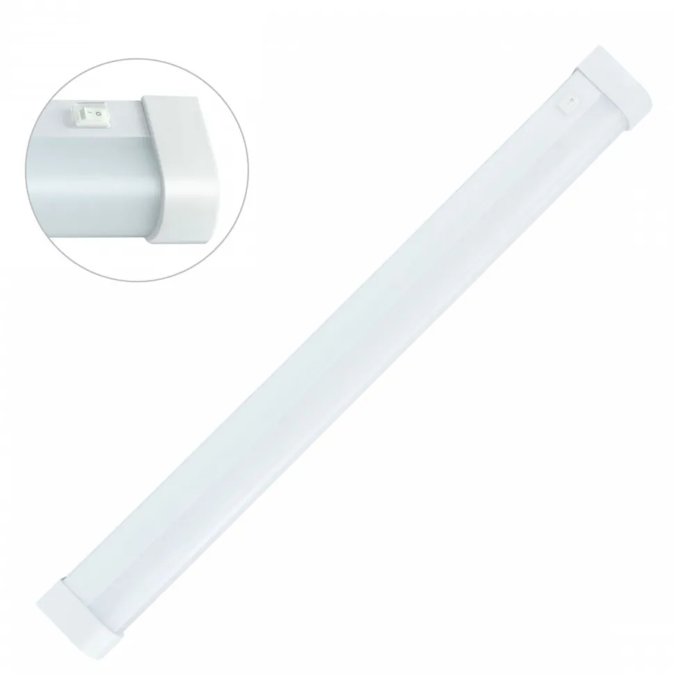 LED-yleisvalaisin Spectrum Aquatica 15W 3000K 150° IP44 pyöristetty katkaisimella 596x46x63mm valkoinen