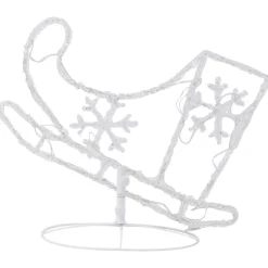 Lentävät jouluporot ja reki akryyli 260x21x87 cm sininen