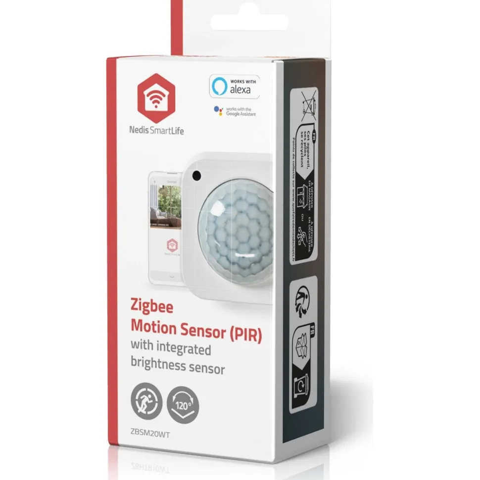 Liike- ja hämärätunnistin Nedis SmartLife Zigbee ZBSM20WT