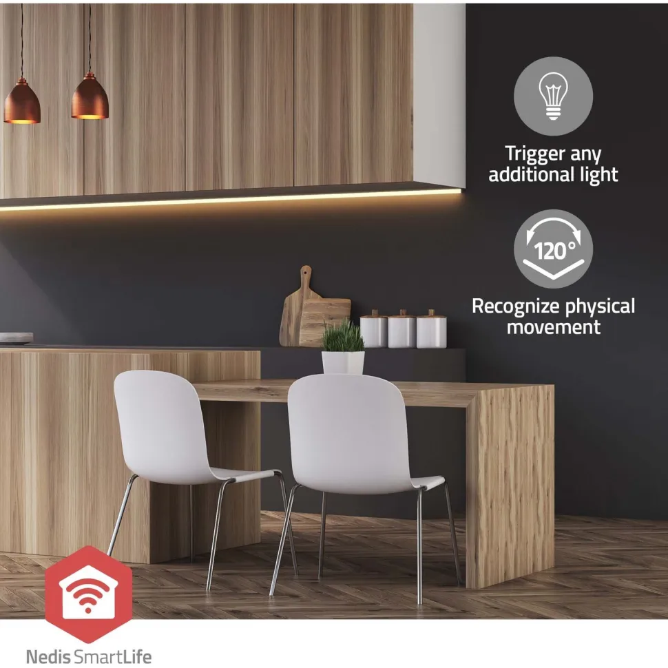 Liike- ja hämärätunnistin Nedis SmartLife Zigbee ZBSM20WT
