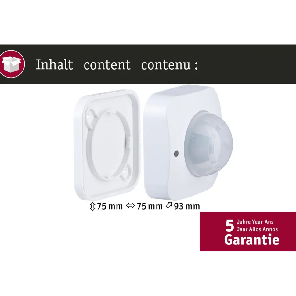 Liiketunnistin Paulmann Sensor Smart Home Zigbee 3.0, valkoinen