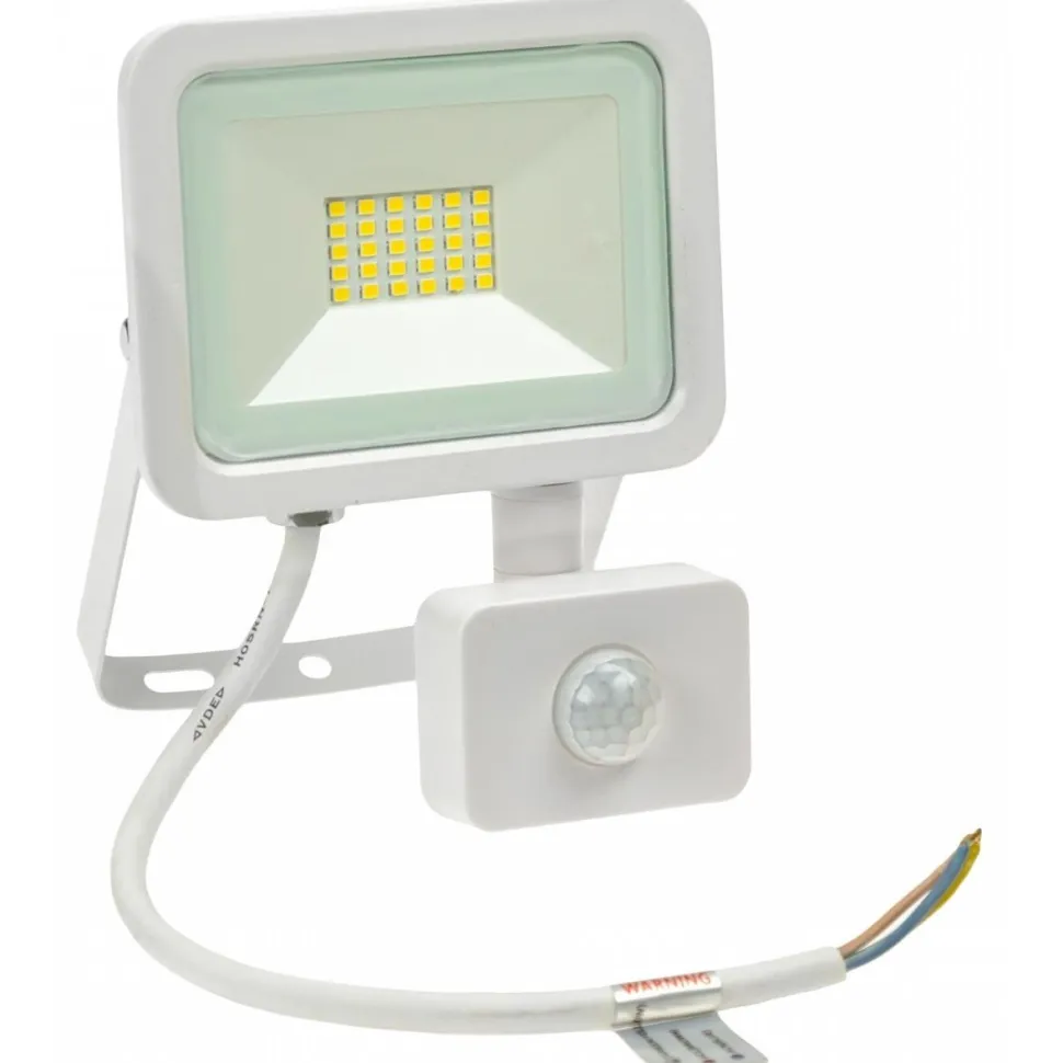 Liiketunnistinvalaisin/valonheitin Spectrum Noctis Lux 2 SMD 20W IP44 3000K 158x121x25mm valkoinen