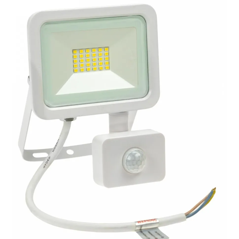 Liiketunnistinvalaisin/valonheitin Spectrum Noctis Lux 2 SMD 20W IP44 3000K 158x121x25mm valkoinen