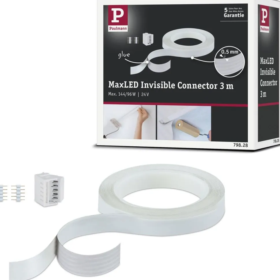 Liitin Paulmann MaxLED Invisible, 3m, max.144/96W, valkoinen