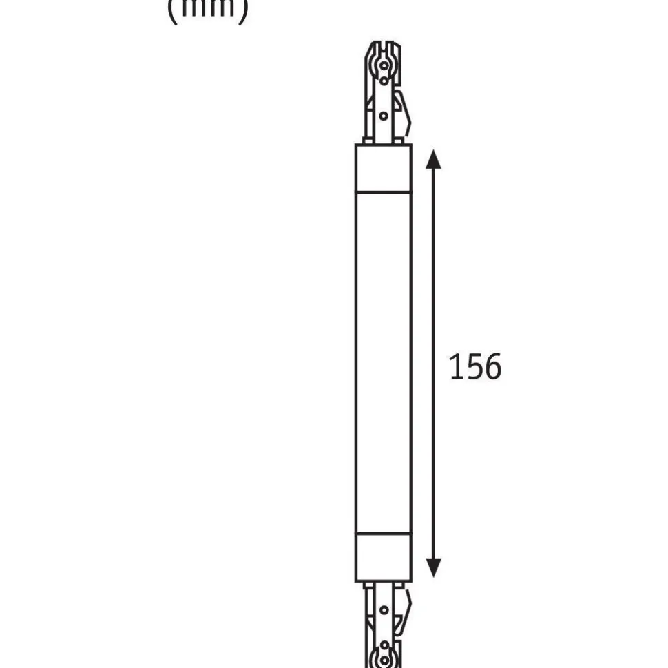 Liitin Paulmann URail Connector Flex II, 227x18mm, mattamusta