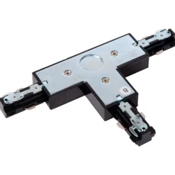 Liitin Lucide Track T-connector, musta, 1-vaihe kiskoon