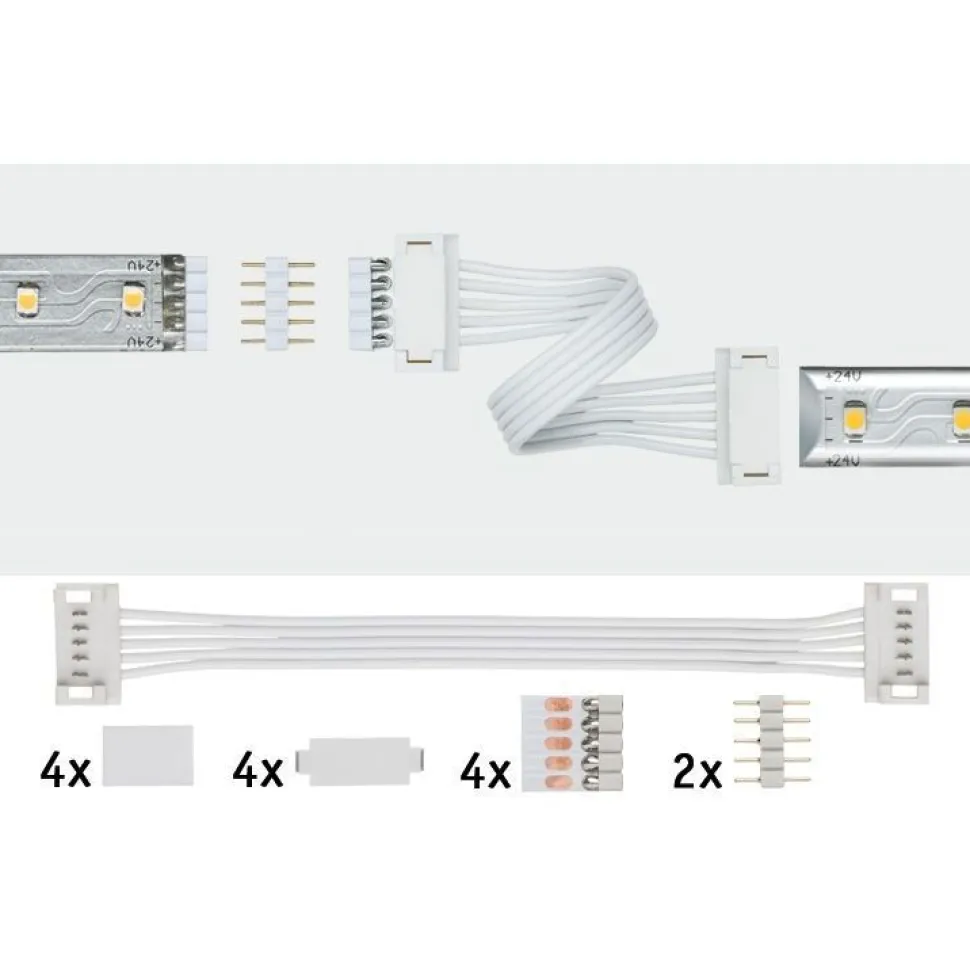 Liitinsetti Paulmann MaxLED Universal, 100x19mm, max.144W, valkoinen