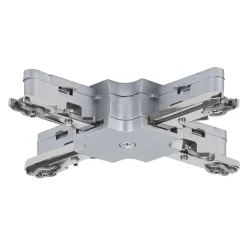 Liitin X-haara URail X-Connector 36x36 mm mattakromi