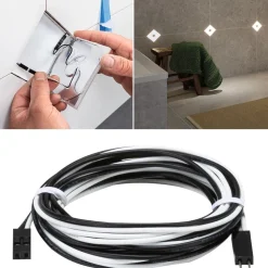 Liitäntäkaapeli Paulmann LumiTiles Square, 0.7m, 12V, musta