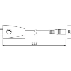 Liitosjohto himmentimellä Airam Linear LED -valaisimille 500 mm