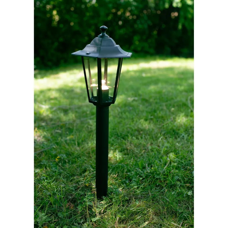 Lyhtyvalaisin maapiikillä Markslöjd Unite 12, 73cm, IP44 3W musta/kirkas