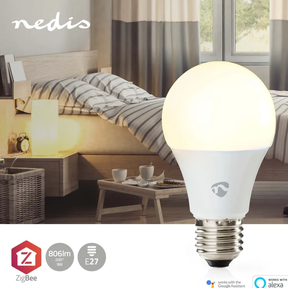 Älylamppu Nedis SmartLife RGB ZBLC10E27, 9W, E27, 2200-6500K